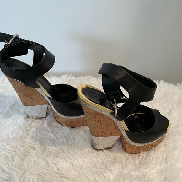 Giuseppe Zanotti wedge leather sandals - Picture 3 of 6